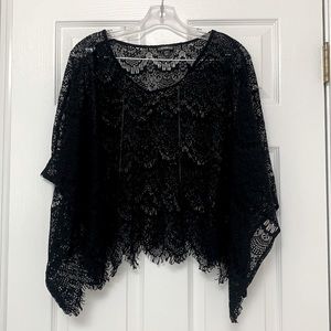 Express black lace shawl